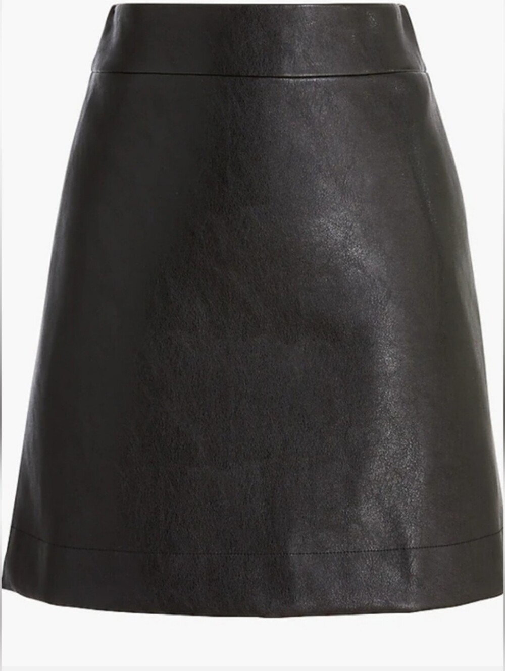 J. Crew Black Faux Leather Mini Skirt